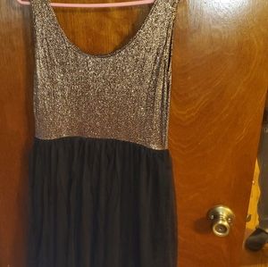 Top Shop gold sparkle dress
